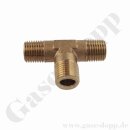 T-Stück - 3 x Aussengewinde G 1/4" RH AG - 45 ° konisch dichtend