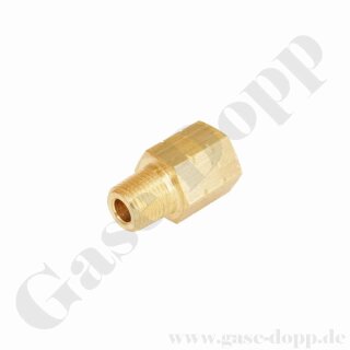 Reduzierung 1/8" NPT AG x G 1/8" IG - 400 bar - Messing