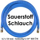 Sauerstoff Schlauch - beidseitig G 1/4" RH ÜM -...