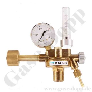 Argon CO2 Druckminderer 300 bar / 2 - 9 l/min mit Flowmeter - KAYSER 12245 - nicht mehr lieferbar!