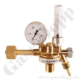 Formiergas Wasserstoff Druckminderer 300 bar 3 - 32 l/min mit Flowmeter - KAYSER 12715