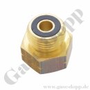 Dichtungsadapter Reduzierung W21,8x1/14" LH AG x W21,8x1/14" LH IG - mit beidseitiger Dichtung für KLF G.12 Anschlüsse IG auf G.4 G.5 G.19 AG - Propan Adapter Nr.4