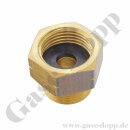 Dichtungsadapter Reduzierung W21,8x1/14" LH AG x W21,8x1/14" LH IG - mit beidseitiger Dichtung für KLF G.12 Anschlüsse IG auf G.4 G.5 G.19 AG - Propan Adapter Nr.4