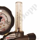 Formiergas Wasserstoff Druckminderer 200 bar 3 - 30 l/min mit Flowmeter - Eingang W21,8x1/14" LH DIN 477-1 Nr.1 Ausgang G 3/8" LH AG + Schlauchtülle - GCE ProControl PC0780846