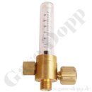 Flowmeter Argon CO2 3 - 30 l/min - Eingang G 3/8" Ausgang G 3/8" - Vordruck 4,5 bar - GCE 388239386580P