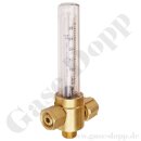 Flowmeter Argon CO2 3 - 30 l/min - Eingang G 3/8" Ausgang G 3/8" - Vordruck 4,5 bar - GCE 388239386580P