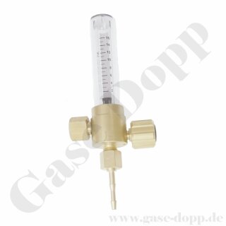 Flowmeter Argon CO2 0 - 16 l/min - Eingang G 3/8" Ausgang G 1/4" - Vordruck 2,5 bar - Ersatzteil Flowmeter für Uniset Entnahmestelle - GCE RHÖNA 0768180