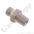 Doppelnippel G 3/8" AG x 3/4" NPT AG - 400 bar...