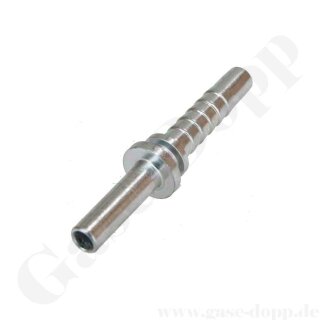 Schlauchverbinder - Rohrstutzen RST 6 mm x 6 mm Schlauchtülle - S6 Schlaucharmatur Pressnippel DN6 - 320 bar Stahl