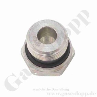 Reduzierung G 1/4" AG x G 3/8" IG - 630 bar - Edelstahl