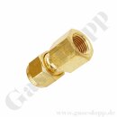 Aufschraubverschraubung gerade - RVS 6 mm x 1/8" NPT IG - Doppelklemmring Rohrverschraubung (RVS) metrisch auf NPT Innengewinde IG - 228 bar - Messing - HAM-LET