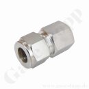 Aufschraubverschraubung gerade - RVS 12 mm x 3/8" NPT IG - Doppelklemmring Rohrverschraubung (RVS) metrisch auf NPT Innengewinde IG - Edelstahl - HAM-LET