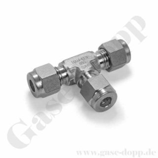 T-Verschraubung - RVS 3/4" x RVS 3/4" x RVS 3/4" - Doppelklemmring Rohrverschraubung (RVS) zöllig T-Stück - Edelstahl - HAM-LET