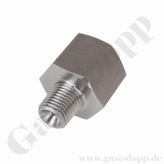 Reduzierung 1/4" NPT AG x G 1/2" IG - 338 bar - Edelstahl