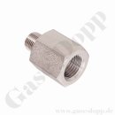 Reduzierung 1/8" NPT AG x G 1/4" IG - 448 bar - Edelstahl - Adapter NPT Außengewinde x BSPP (G) Innengewinde