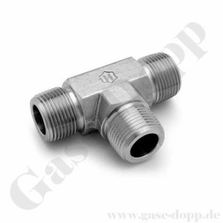 T-Stück 1/2" NPT - AG-AG-AG - T-Verschraubung - 531 bar - Edelstahl