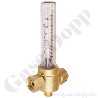 Flowmeter Argon CO2 3 - 30 l/min - Eingang G 3/8" Ausgang G 1/4" - Vordruck 2,5 bar - für Unicontol 100 - GCE 388239398720P