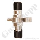 Reinstgasdruckminderer 300 bar - -0,3 bis 2 bar (a) AbsolutDruck regelbar - vakuumtauglich - 2-stufig - IN / OUT NPT 1/4" IG - 6 Port - Eingang Rechts - FKM - Messing verchromt 6.0 - GCE Druva CPLAVDJ