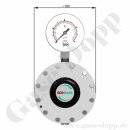 Leitungsdruckminderer 100 - 1300 mbar regelbar - Eingang max. 12 bar Rechts - 1-stufig - IN / OUT 1/4" NPT IG - 4 Port - Messing verchromt 6.0 - GCE Druva LMD 545-01