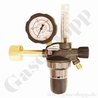 Argon CO2 Druckminderer mit Flowmeter 300 bar / 3 - 30 l/min - Eingang W30x2" DIN 477-5 Nr.54 Ausgang G 1/4" AG - GCE ProControl PC0782987