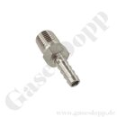 Aussengewinde Schlauchtülle G 1/4" AG x 6 mm Schlauchtülle für Schlauch ca. ID Ø 6 mm -  flachdichtend - Messing verchromt