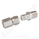 Aufschraubverschraubung vormontiert - RVS 6 mm x 7/16"-20 UNF IG - Schlauchadapter - Edelstahl - HAM-LET