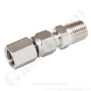 Aufschraubverschraubung vormontiert - RVS 6 mm x 7/16"-20 UNF IG - Schlauchadapter - Edelstahl - HAM-LET