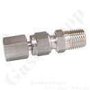 Aufschraubverschraubung vormontiert - RVS 6 mm x 7/16"-20 UNF IG - Schlauchadapter - Edelstahl - HAM-LET