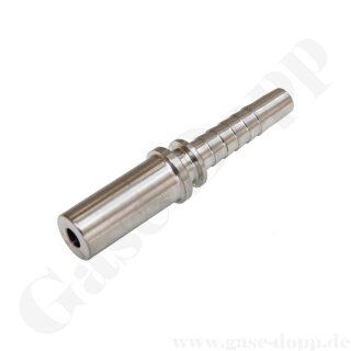 Schlauchverbinder - Rohrstutzen RST 10 mm x 6 mm Schlauchtülle - S6 Schlaucharmatur Pressnippel DN6 - 400 bar - Edelstahl