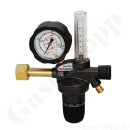 Argon CO2 Druckminderer mit Flowmeter 200 bar / 0,5 - 5 l/min - Eingang W21,8x1/14" DIN 477-1 Nr.6 Ausgang G 1/4" AG - GCE ProControl