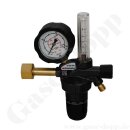 Argon CO2 Druckminderer mit Flowmeter 200 bar / 0,5 - 5 l/min - Eingang W21,8x1/14" DIN 477-1 Nr.6 Ausgang G 1/4" AG - GCE ProControl