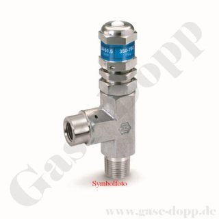 Sicherheitsüberdruckventil - einstellbarer Ansprechdruck 51 - 103 bar - IN 1/2" NPT AG - OUT 1/2" NPT IG - Edelstahl