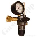 Prüfgas Druckminderer 200 bar / Flowmeter 0,5 - 5,0...