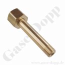 Flaschenanschluss Lachgas Distickstoffmonoxid G 3/8" DIN 477-1 Nr.11 x 1/4" SAE AG - mehrteilig gedichtet - Messing / Stahl - 200 bar