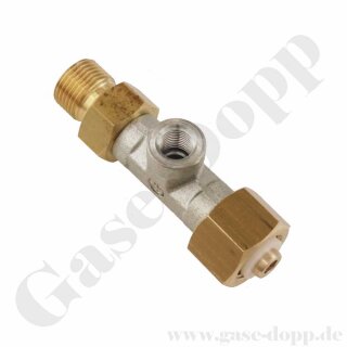 Adapter T-Stück G 3/4" AG x G 1/4" x G 3/4" IG - u.a. für Drucksensoren