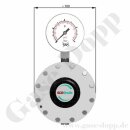 Leitungsdruckminderer ca. 100 - 1300 mbar regelbar - Eingang max. 12 bar Rechts - 1-stufig - IN / OUT 1/4" NPT IG - 4 Port - Messing verchromt 6.0 - GCE Druva LBP