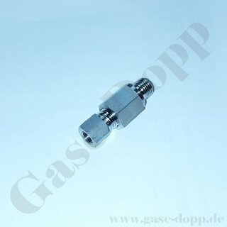 Reduzierung G 1/4" AG x 1/8" NPT IG - mehrteilig gedichtet - 450 bar - Edelstahl