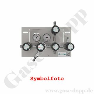 Druckregelstation 1 Eingang 200 bar max. bis 200 bar regelbar - 1-stufig - In M14x1,5  Out 1/4" NPT 1G - mit Fremdgasspülung - Edelstahl 6.0 - GCE Druva  MSLH0XSE